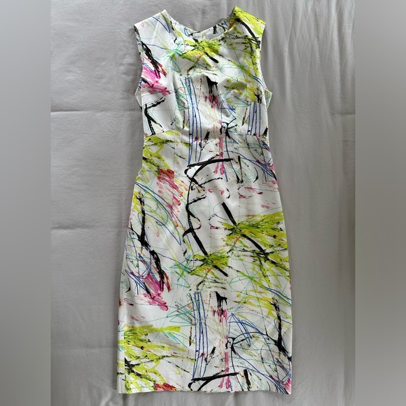 Milly Abstract Print Sheath Dress - Picture 1 of 8